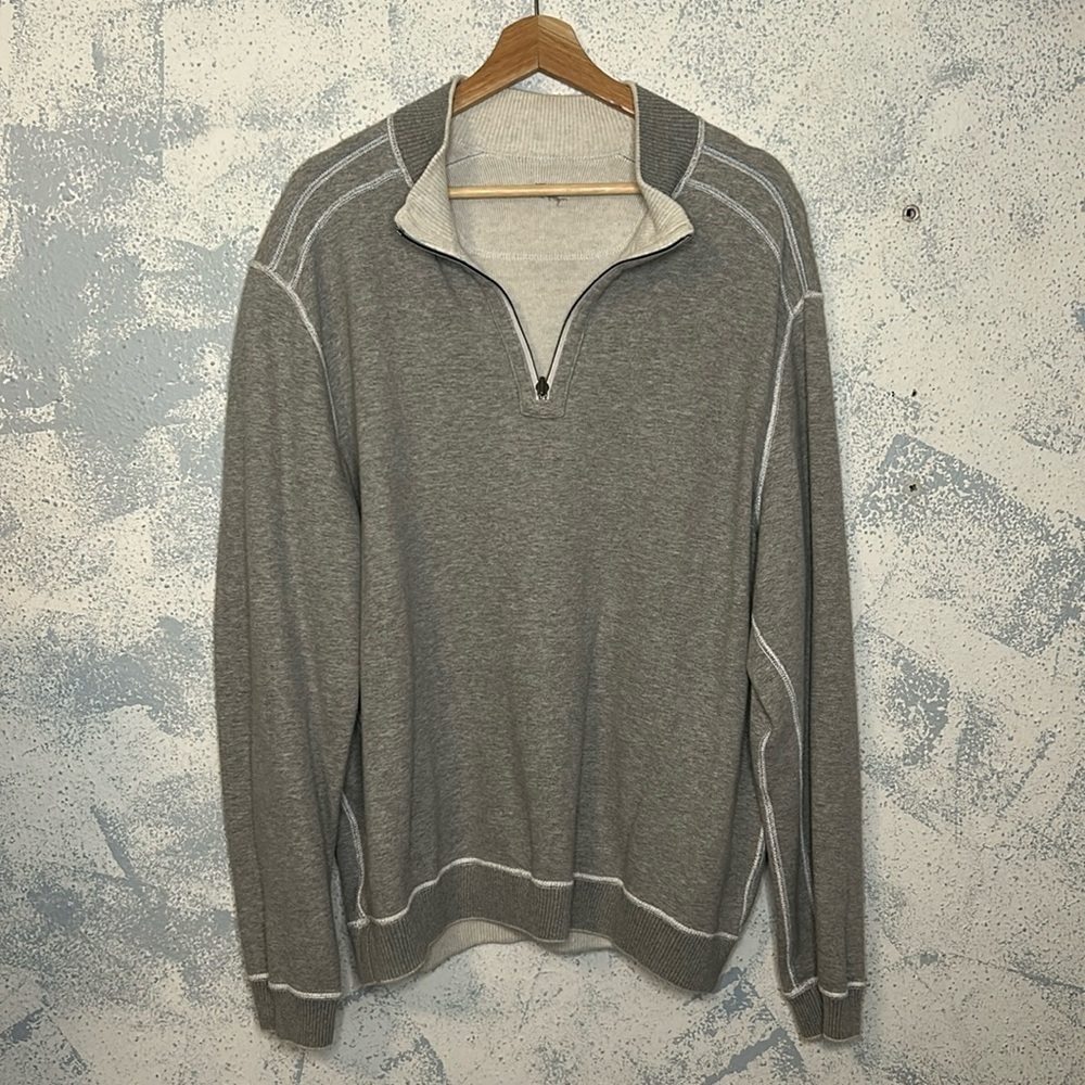 Tommy Bahama Big & Tall Flip Coast Half-Zip Reversible Sweatshirt size XL